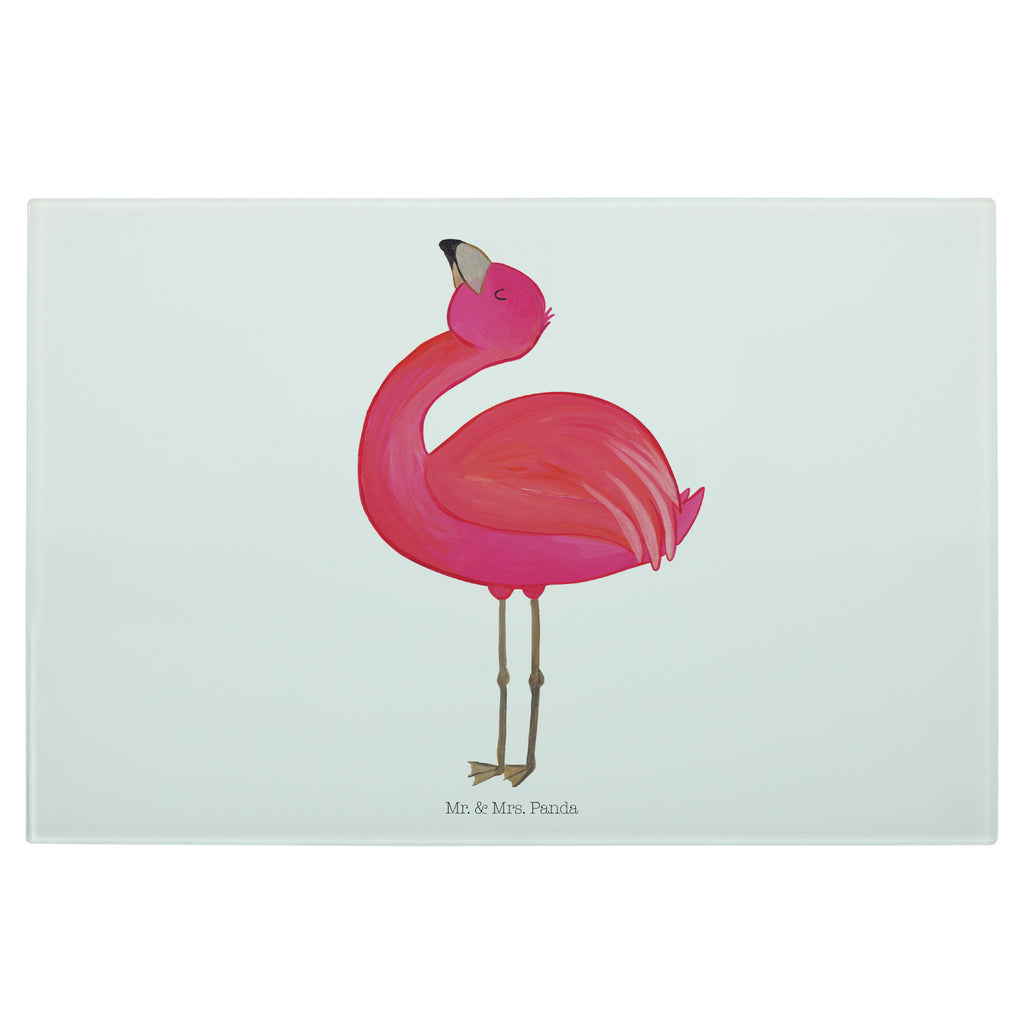 Medium Glas Schneidbrett Flamingo stolz Glasschneidebrett, Schneidebrett, Flamingo, stolz, Freude, Selbstliebe, Selbstakzeptanz, Freundin, beste Freundin, Tochter, Mama, Schwester