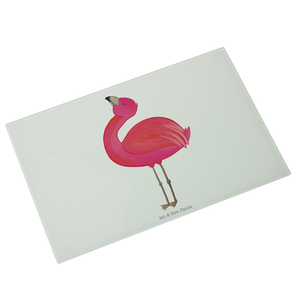 Medium Glas Schneidbrett Flamingo stolz Glasschneidebrett, Schneidebrett, Flamingo, stolz, Freude, Selbstliebe, Selbstakzeptanz, Freundin, beste Freundin, Tochter, Mama, Schwester