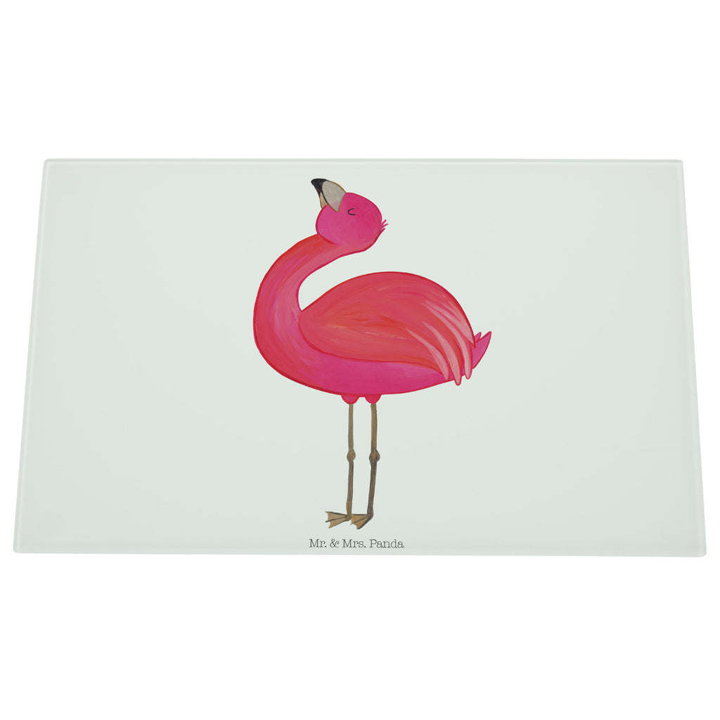 Medium Glas Schneidbrett Flamingo stolz Glasschneidebrett, Schneidebrett, Flamingo, stolz, Freude, Selbstliebe, Selbstakzeptanz, Freundin, beste Freundin, Tochter, Mama, Schwester