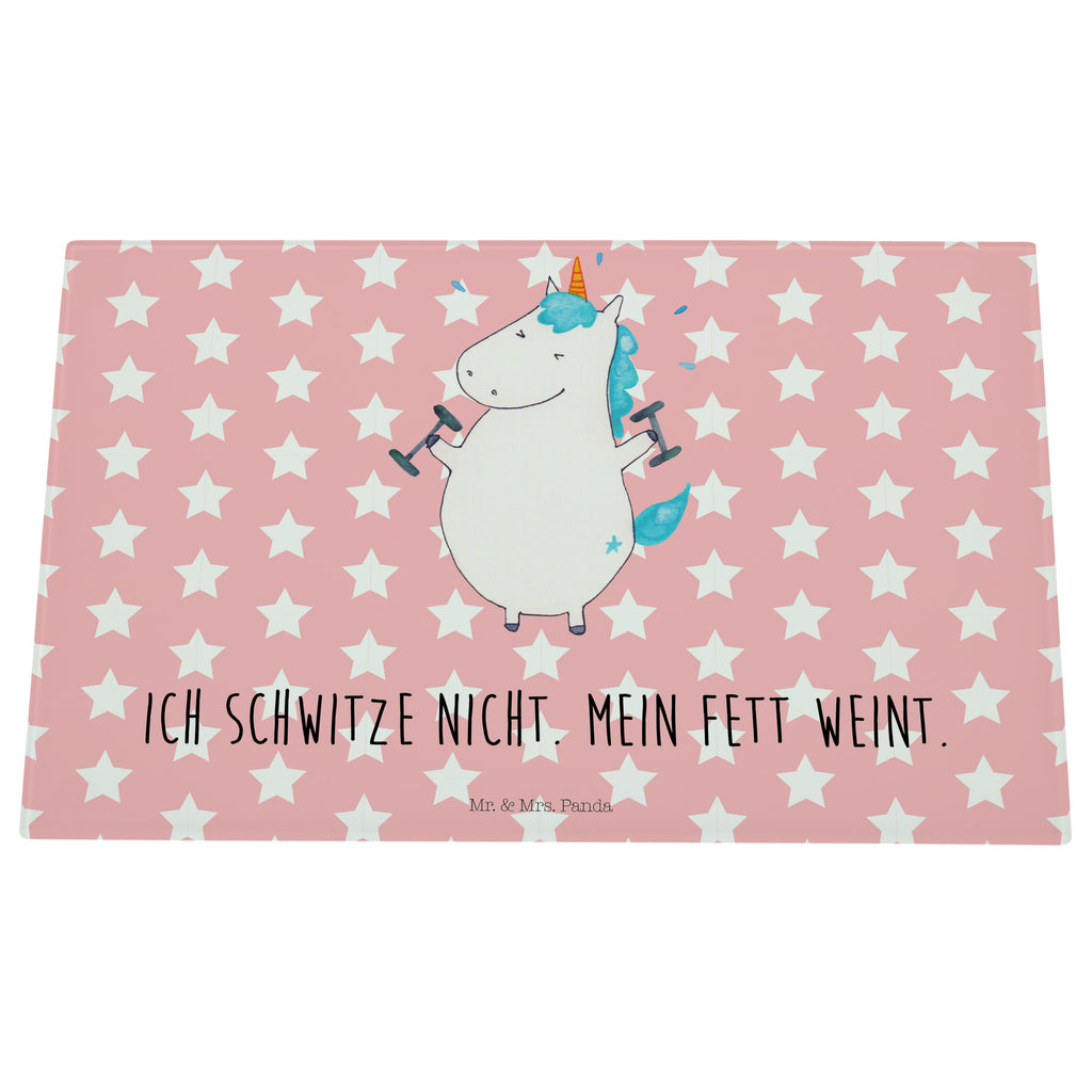 Medium Glas Schneidbrett Einhorn Fitness Glasschneidebrett, Schneidebrett, Einhorn, Einhörner, Einhorn Deko, Pegasus, Unicorn, Gym, Fitness, Fitnessstudio, Diät, Abnehmen, Sport, Pumpen, Geräte, Sixpack