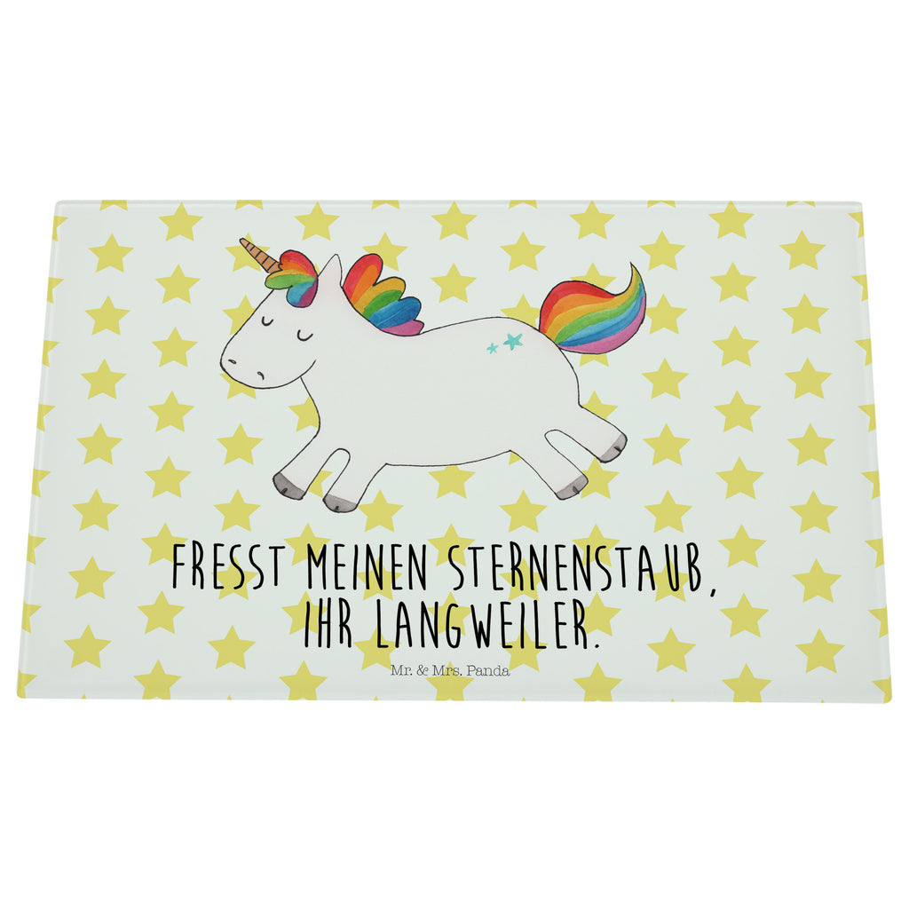 Medium Glas Schneidbrett Einhorn Happy Glasschneidebrett, Schneidebrett, Einhorn, Einhörner, Einhorn Deko, Pegasus, Unicorn, glücklich, fröhlich, Spaß, Freude, Lebensfreude, witzig, spannend, Lächeln, Lachen