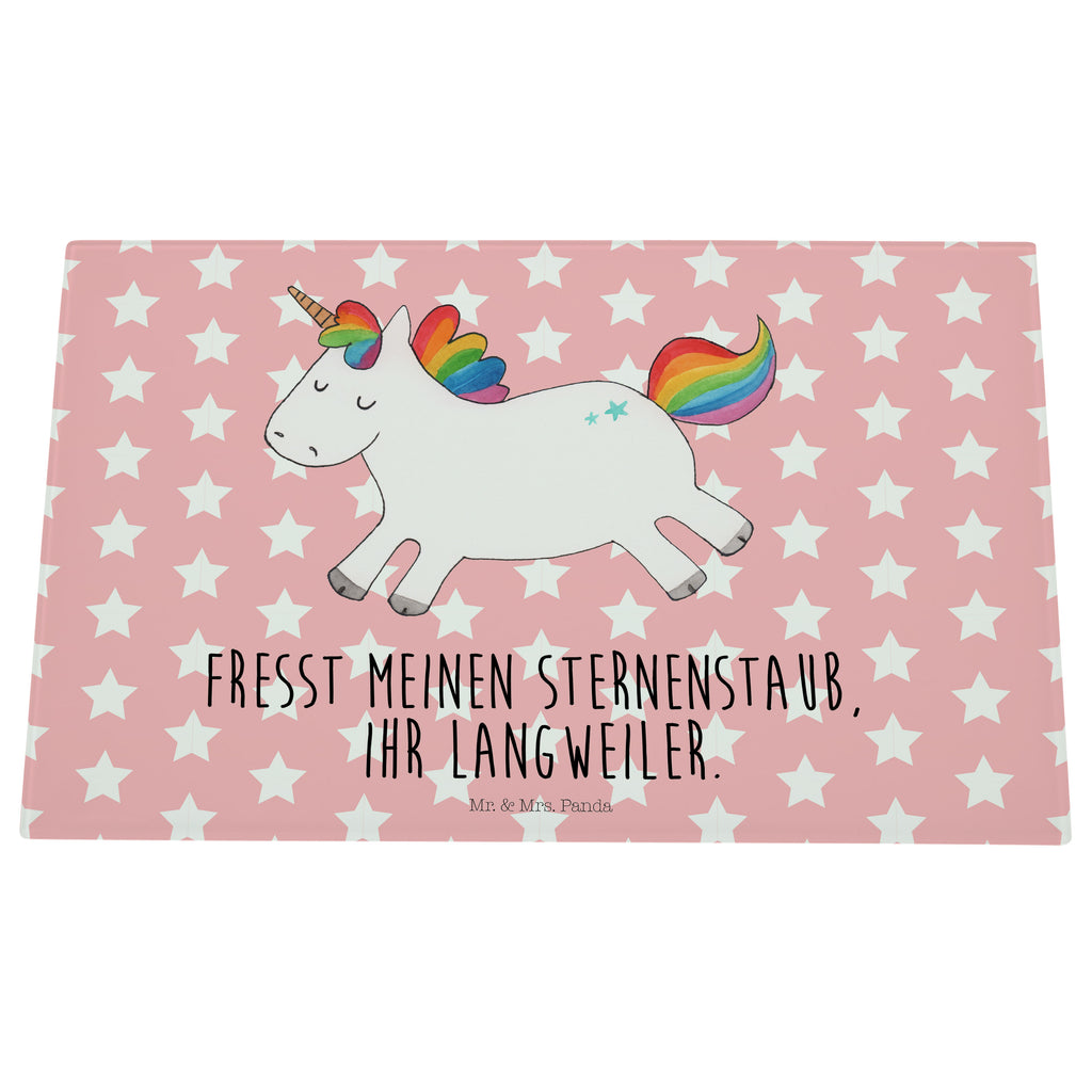 Medium Glas Schneidbrett Einhorn Happy Glasschneidebrett, Schneidebrett, Einhorn, Einhörner, Einhorn Deko, Pegasus, Unicorn, glücklich, fröhlich, Spaß, Freude, Lebensfreude, witzig, spannend, Lächeln, Lachen