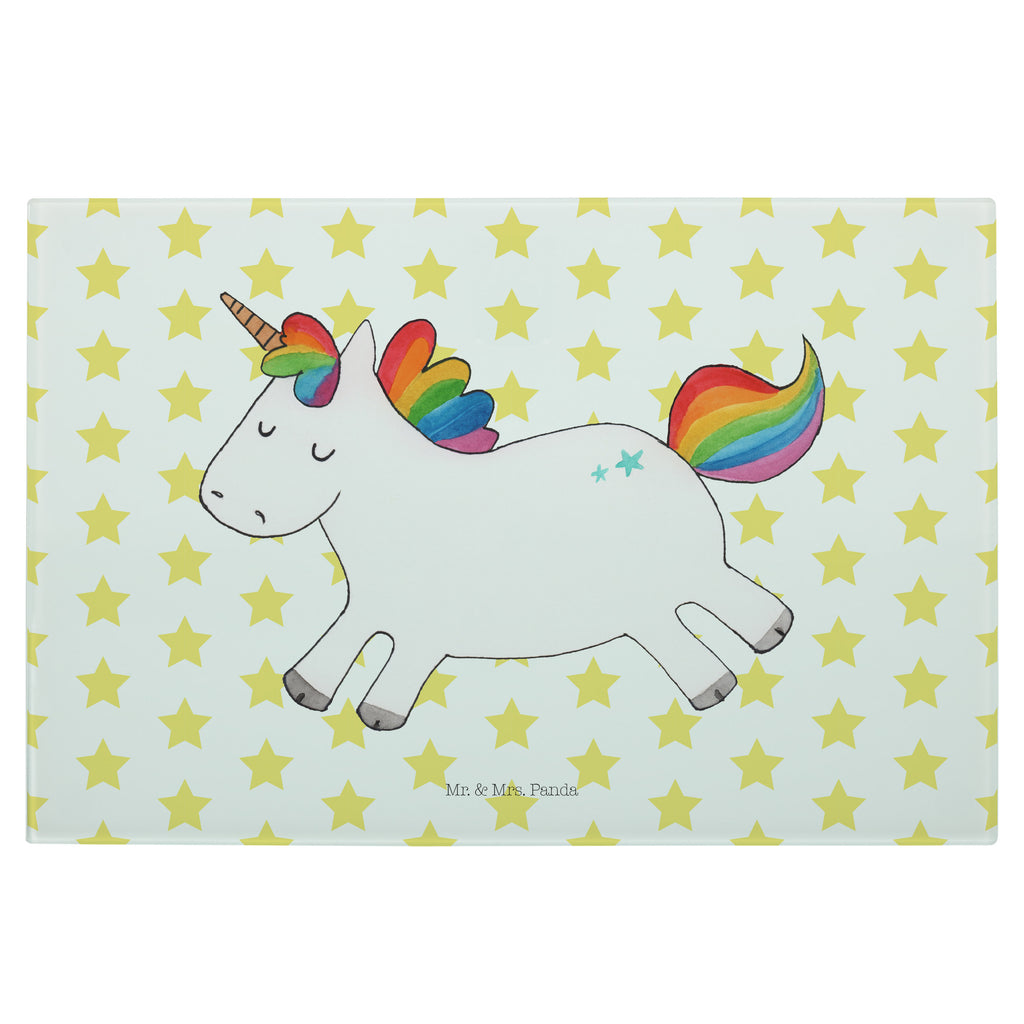 Medium Glas Schneidbrett Einhorn Happy Glasschneidebrett, Schneidebrett, Einhorn, Einhörner, Einhorn Deko, Pegasus, Unicorn, glücklich, fröhlich, Spaß, Freude, Lebensfreude, witzig, spannend, Lächeln, Lachen