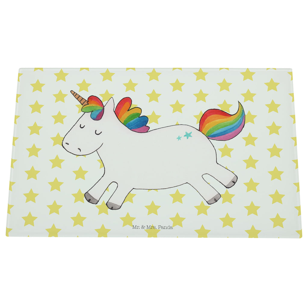 Medium Glas Schneidbrett Einhorn Happy Glasschneidebrett, Schneidebrett, Einhorn, Einhörner, Einhorn Deko, Pegasus, Unicorn, glücklich, fröhlich, Spaß, Freude, Lebensfreude, witzig, spannend, Lächeln, Lachen