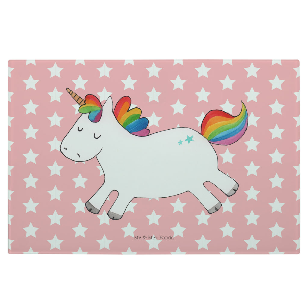 Medium Glas Schneidbrett Einhorn Happy Glasschneidebrett, Schneidebrett, Einhorn, Einhörner, Einhorn Deko, Pegasus, Unicorn, glücklich, fröhlich, Spaß, Freude, Lebensfreude, witzig, spannend, Lächeln, Lachen