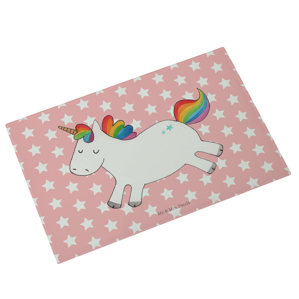 Medium Glas Schneidbrett Einhorn Happy Glasschneidebrett, Schneidebrett, Einhorn, Einhörner, Einhorn Deko, Pegasus, Unicorn, glücklich, fröhlich, Spaß, Freude, Lebensfreude, witzig, spannend, Lächeln, Lachen