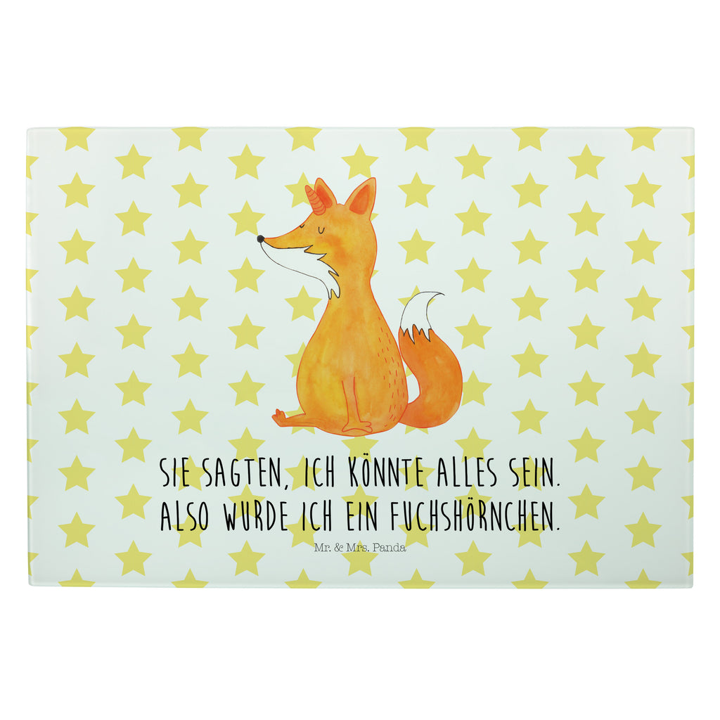 Medium Glas Schneidbrett Fuchshörnchen Wunsch Glasschneidebrett, Schneidebrett, Einhorn, Einhörner, Einhorn Deko, Pegasus, Unicorn, Fuchs, Unicorns, Fuchshörnchen, Fuchshorn, Foxycorn, Füchse