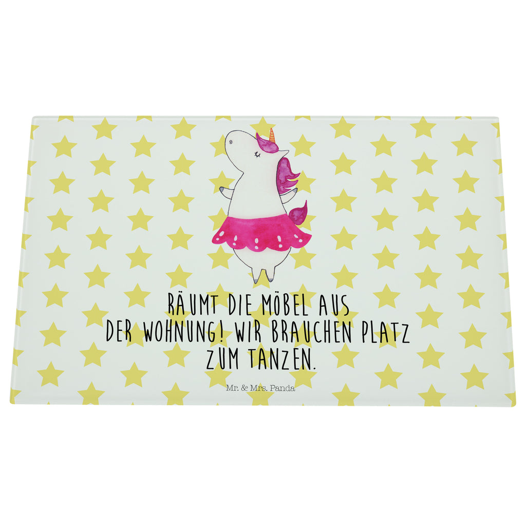 Medium Glas Schneidbrett Einhorn Ballerina Glasschneidebrett, Schneidebrett, Einhorn, Einhörner, Einhorn Deko, Pegasus, Unicorn, Tanzen, Ballerina, Party, Wohnung, Spaß, Feiern, Geburtstag, Tänzerin, Lebenslust, Lebensfreude