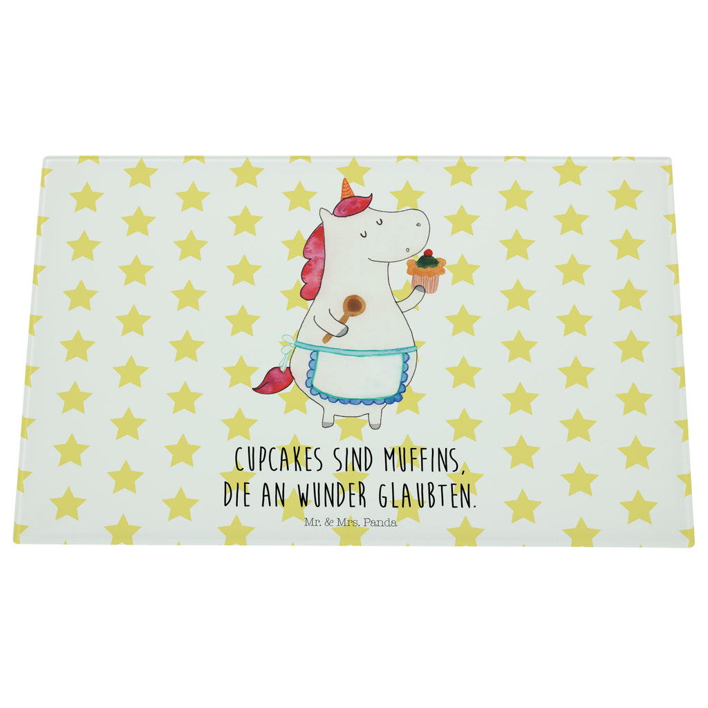Medium Glas Schneidbrett Einhorn Küchenfee Glasschneidebrett, Schneidebrett, Einhorn, Einhörner, Einhorn Deko, Pegasus, Unicorn, backen, Muffin, Motivation, Träumer, träumen, Bäckerin, Hobbykoch, Koch, Torte, Kuchen