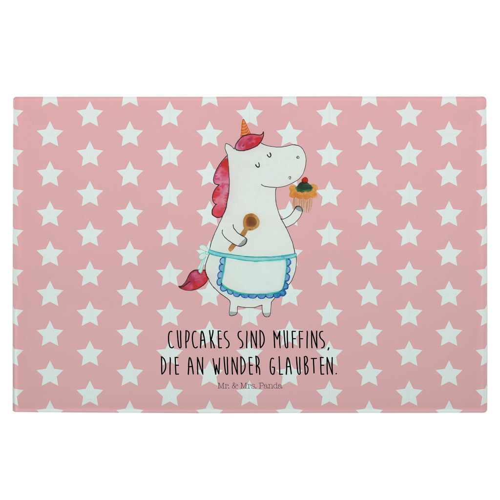 Medium Glas Schneidbrett Einhorn Küchenfee Glasschneidebrett, Schneidebrett, Einhorn, Einhörner, Einhorn Deko, Pegasus, Unicorn, backen, Muffin, Motivation, Träumer, träumen, Bäckerin, Hobbykoch, Koch, Torte, Kuchen