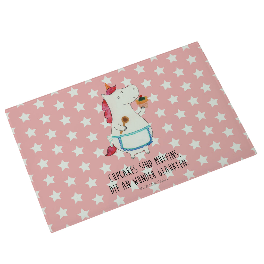 Medium Glas Schneidbrett Einhorn Küchenfee Glasschneidebrett, Schneidebrett, Einhorn, Einhörner, Einhorn Deko, Pegasus, Unicorn, backen, Muffin, Motivation, Träumer, träumen, Bäckerin, Hobbykoch, Koch, Torte, Kuchen