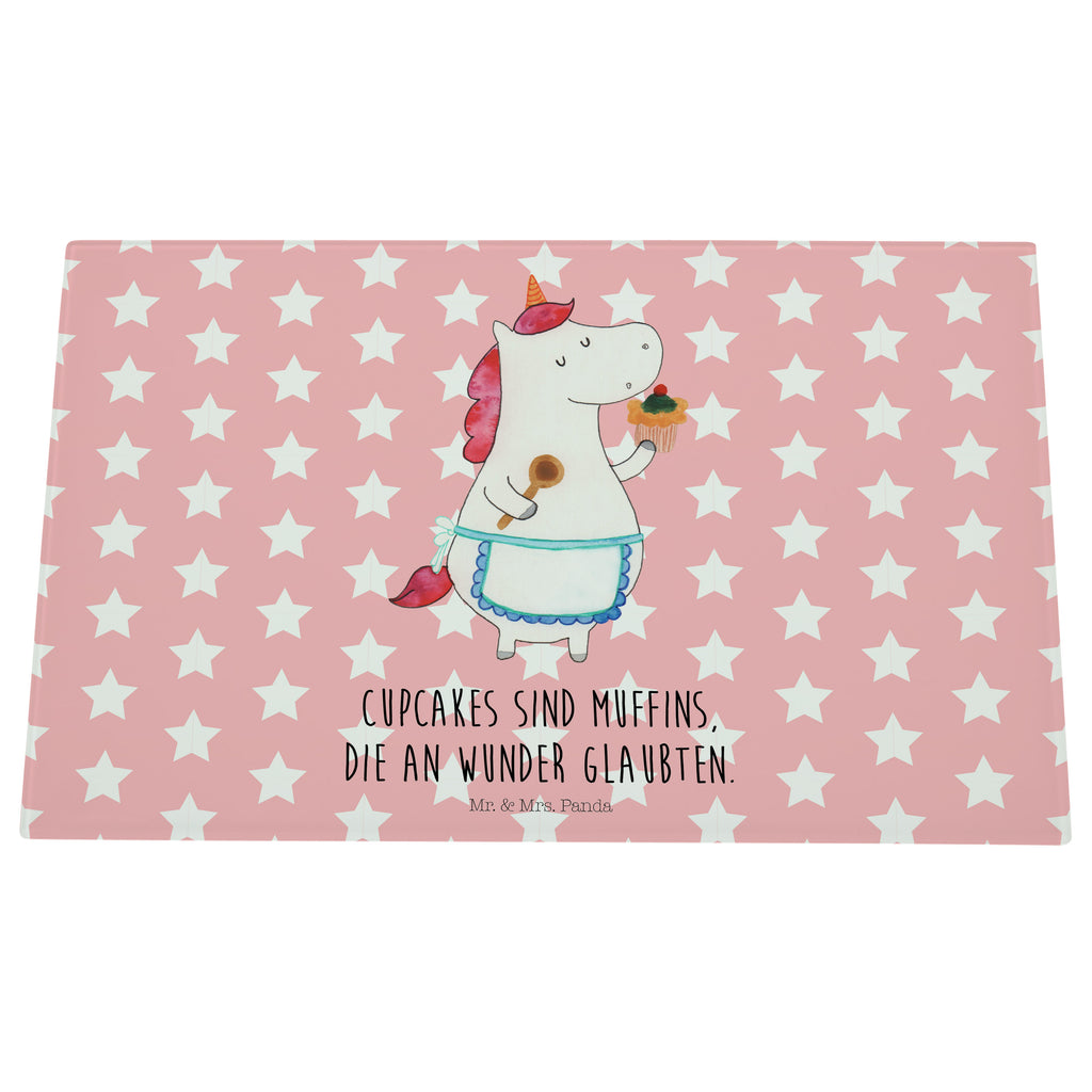 Medium Glas Schneidbrett Einhorn Küchenfee Glasschneidebrett, Schneidebrett, Einhorn, Einhörner, Einhorn Deko, Pegasus, Unicorn, backen, Muffin, Motivation, Träumer, träumen, Bäckerin, Hobbykoch, Koch, Torte, Kuchen