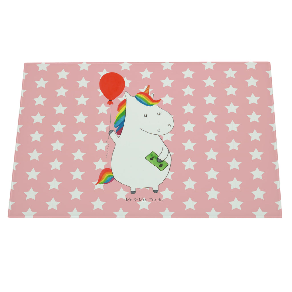 XL Glas Schneidbrett Einhorn Luftballon Glasschneidebrett, Schneidebrett, Frühstücksbrett, Küche, Einhorn, Einhörner, Einhorn Deko, Pegasus, Unicorn, Luftballon, Geld, Lebenslust, Freude, Geschenk, Freundin
