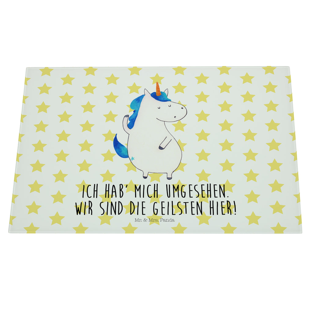 XL Glas Schneidbrett Einhorn Mann Glasschneidebrett, Schneidebrett, Frühstücksbrett, Küche, Einhorn, Einhörner, Einhorn Deko, Pegasus, Unicorn, cool, Mann, Freundin, Familie, bester Freund, BFF, Party, hübsch, beste