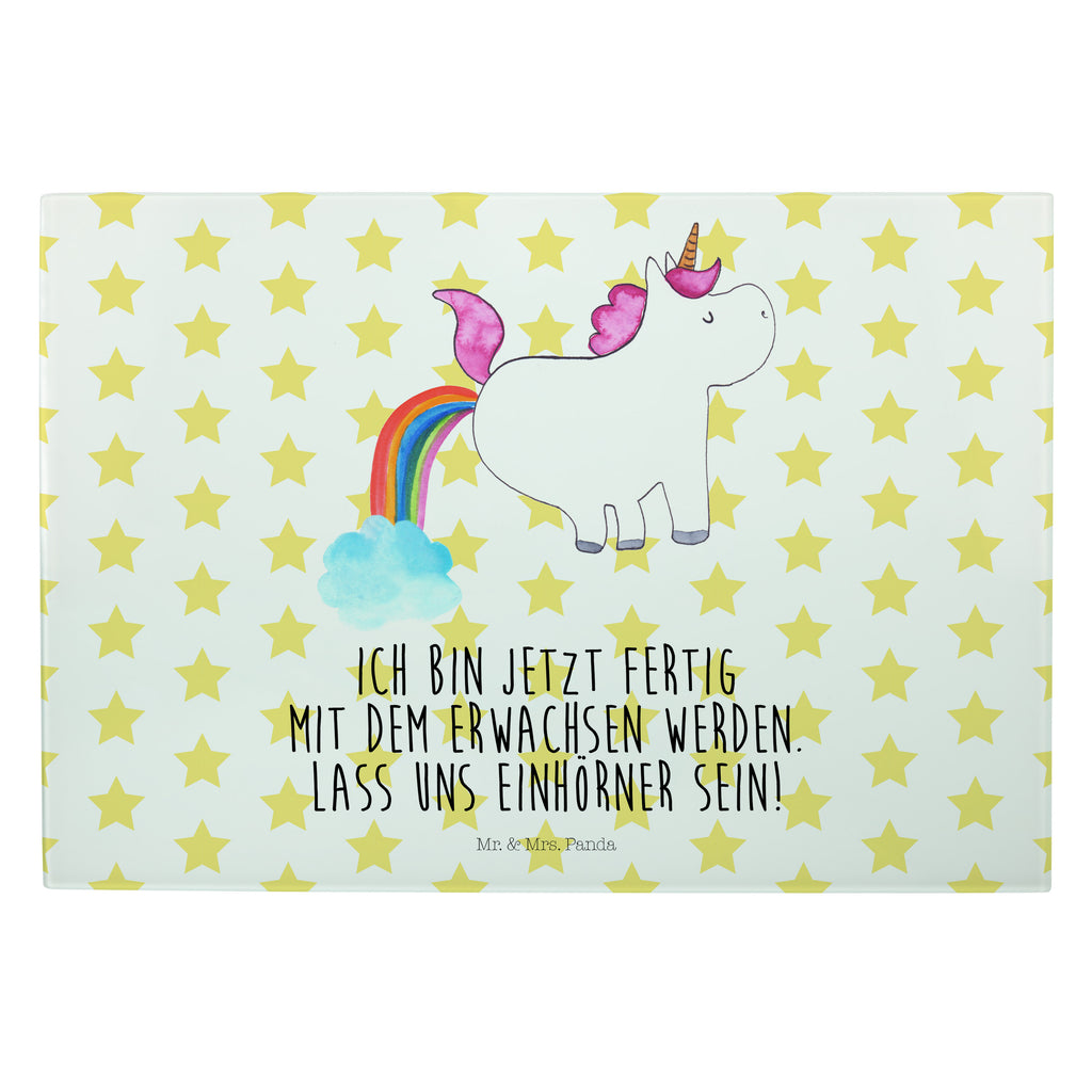 XL Glas Schneidbrett Einhorn Pupsend Glasschneidebrett, Schneidebrett, Frühstücksbrett, Küche, Einhorn, Einhörner, Einhorn Deko, Pegasus, Unicorn, Pups, Regenbogen, Glitzer, Einhornpower, Erwachsenwerden, Spaß, lustig, Freundin