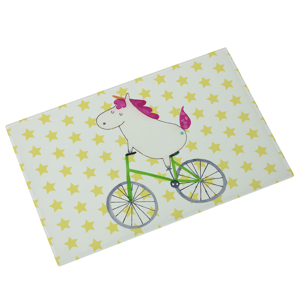 Medium Glas Schneidbrett Einhorn Radfahrer Glasschneidebrett, Schneidebrett, Einhorn, Einhörner, Einhorn Deko, Pegasus, Unicorn, Radfahren, Radfahrer, Rad, Bike, Feenstaub, Konfetti, Luxusproblem, Kummer, Liebeskummer
