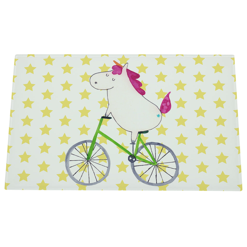Medium Glas Schneidbrett Einhorn Radfahrer Glasschneidebrett, Schneidebrett, Einhorn, Einhörner, Einhorn Deko, Pegasus, Unicorn, Radfahren, Radfahrer, Rad, Bike, Feenstaub, Konfetti, Luxusproblem, Kummer, Liebeskummer