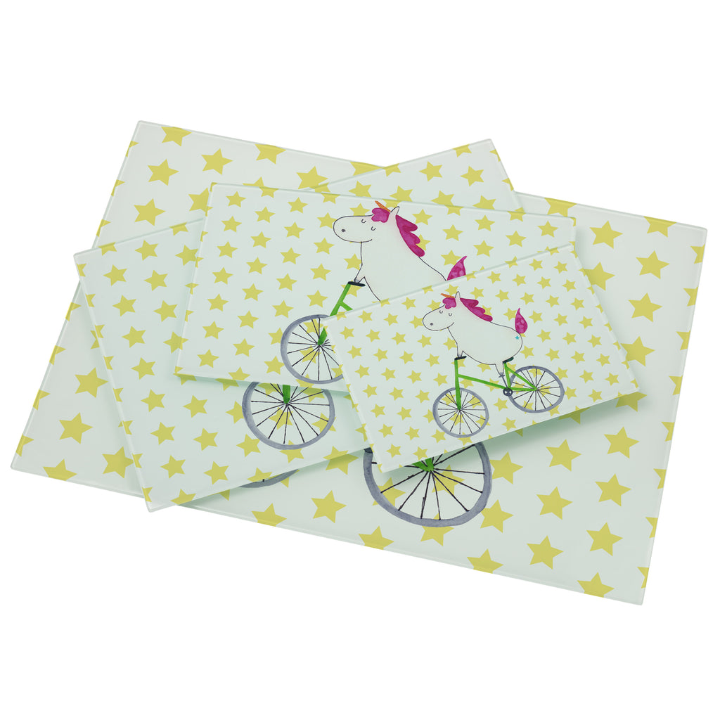 Medium Glas Schneidbrett Einhorn Radfahrer Glasschneidebrett, Schneidebrett, Einhorn, Einhörner, Einhorn Deko, Pegasus, Unicorn, Radfahren, Radfahrer, Rad, Bike, Feenstaub, Konfetti, Luxusproblem, Kummer, Liebeskummer