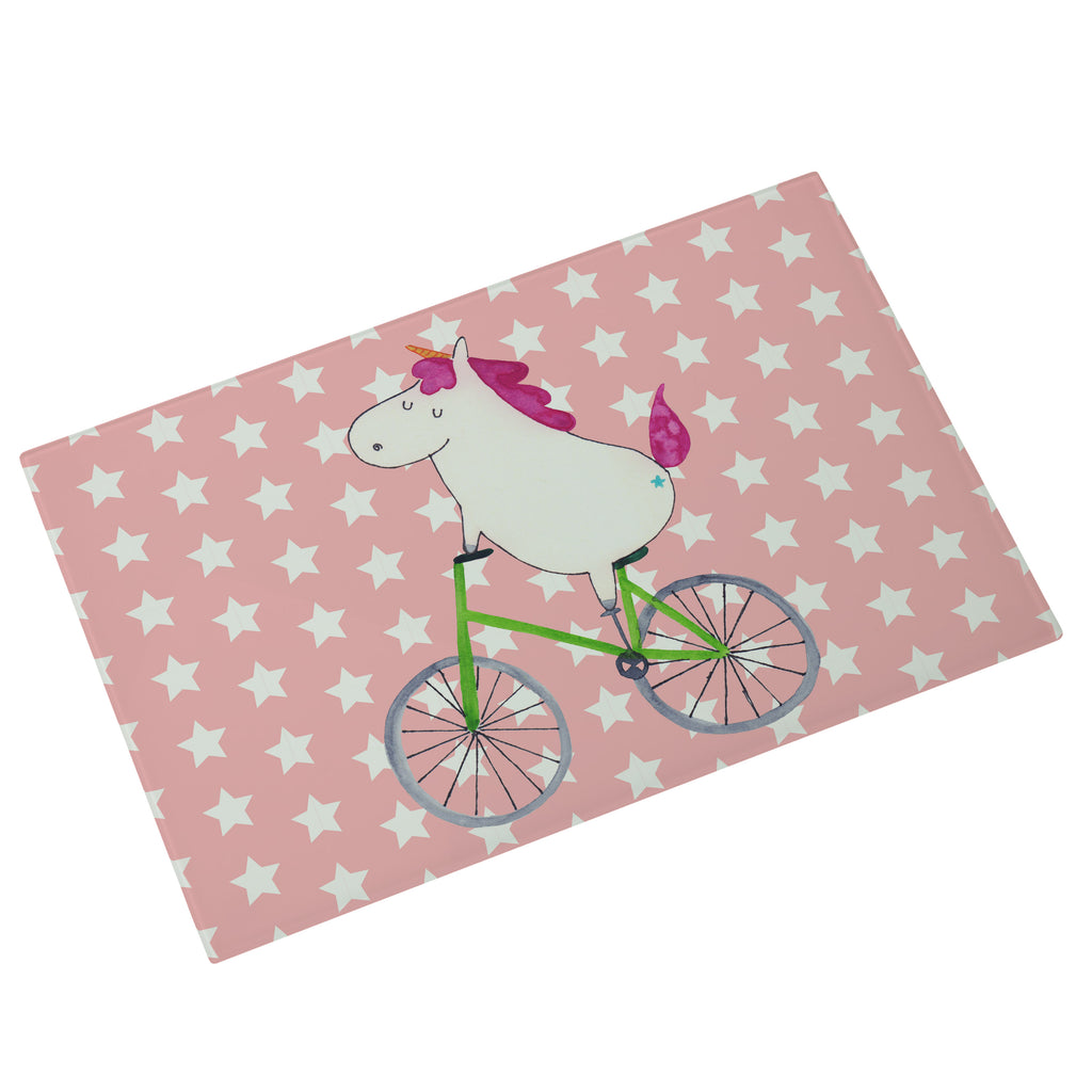 Medium Glas Schneidbrett Einhorn Radfahrer Glasschneidebrett, Schneidebrett, Einhorn, Einhörner, Einhorn Deko, Pegasus, Unicorn, Radfahren, Radfahrer, Rad, Bike, Feenstaub, Konfetti, Luxusproblem, Kummer, Liebeskummer