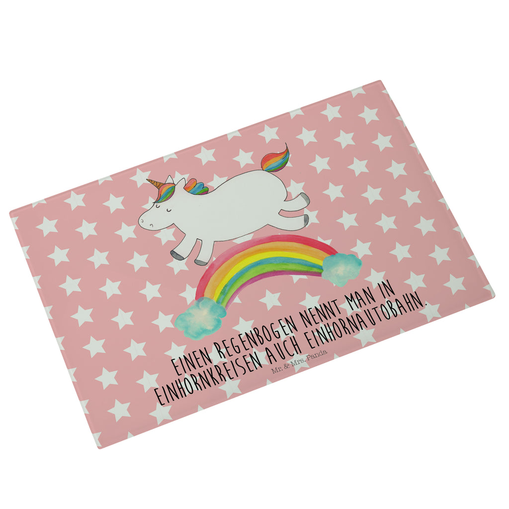 Medium Glas Schneidbrett Einhorn Regenbogen Glasschneidebrett, Schneidebrett, Einhorn, Einhörner, Einhorn Deko, Pegasus, Unicorn, Regenbogen, Glitzer, Einhornpower, Erwachsenwerden, Einhornautobahn