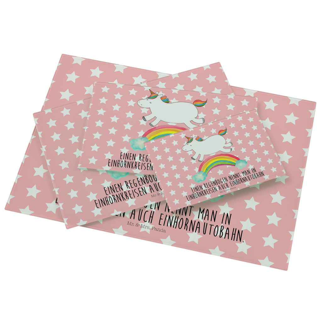 Medium Glas Schneidbrett Einhorn Regenbogen Glasschneidebrett, Schneidebrett, Einhorn, Einhörner, Einhorn Deko, Pegasus, Unicorn, Regenbogen, Glitzer, Einhornpower, Erwachsenwerden, Einhornautobahn