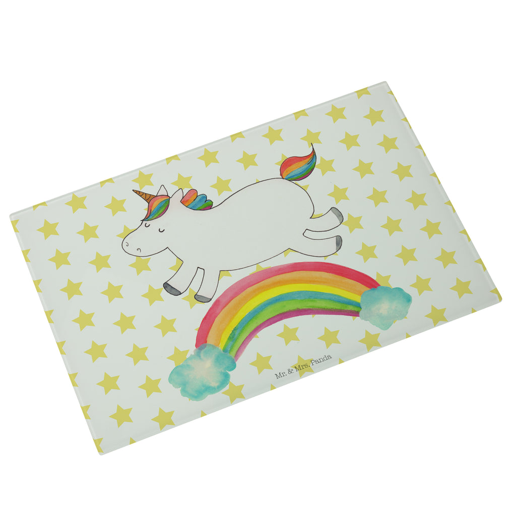 Medium Glas Schneidbrett Einhorn Regenbogen Glasschneidebrett, Schneidebrett, Einhorn, Einhörner, Einhorn Deko, Pegasus, Unicorn, Regenbogen, Glitzer, Einhornpower, Erwachsenwerden, Einhornautobahn
