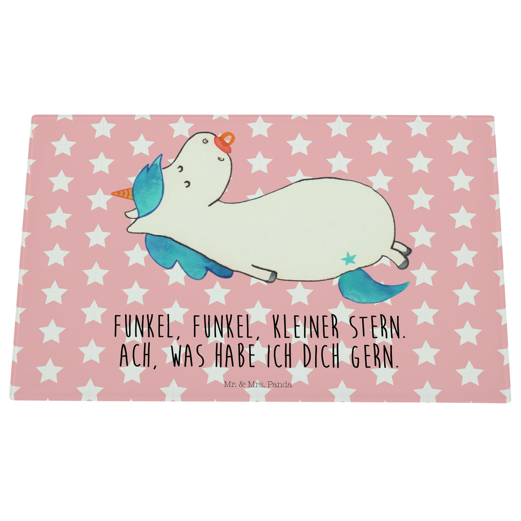 Medium Glas Schneidbrett Einhorn Schnullie Glasschneidebrett, Schneidebrett, Einhorn, Einhörner, Einhorn Deko, Pegasus, Unicorn, Baby, Kleinkind, Geburt, Geburtstag, Säugling, Schnuller, Geschenk Geburt, Mutter, Mama