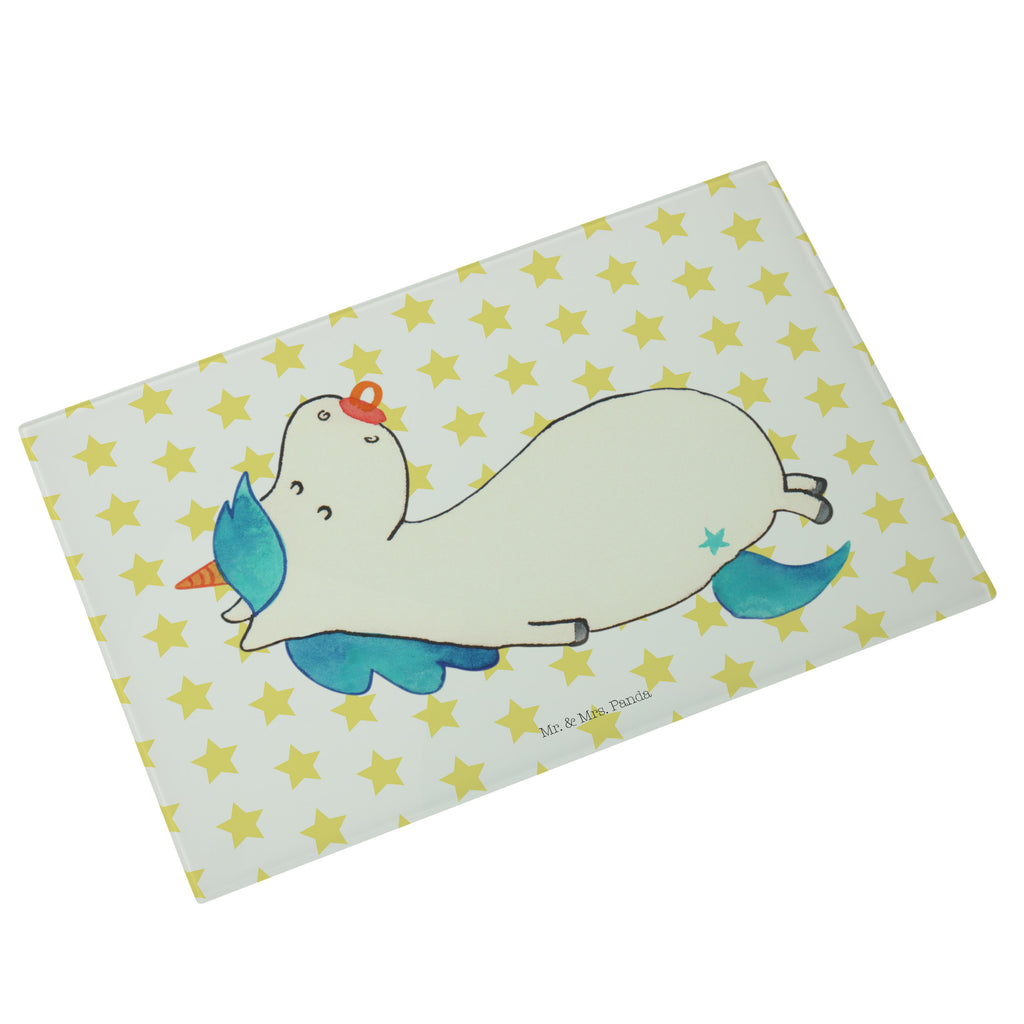 Medium Glas Schneidbrett Einhorn Schnullie Glasschneidebrett, Schneidebrett, Einhorn, Einhörner, Einhorn Deko, Pegasus, Unicorn, Baby, Kleinkind, Geburt, Geburtstag, Säugling, Schnuller, Geschenk Geburt, Mutter, Mama