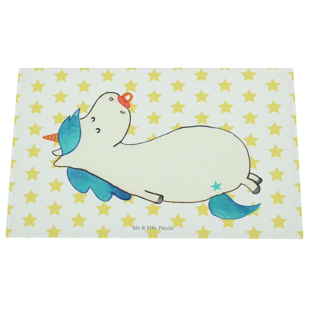 Medium Glas Schneidbrett Einhorn Schnullie Glasschneidebrett, Schneidebrett, Einhorn, Einhörner, Einhorn Deko, Pegasus, Unicorn, Baby, Kleinkind, Geburt, Geburtstag, Säugling, Schnuller, Geschenk Geburt, Mutter, Mama