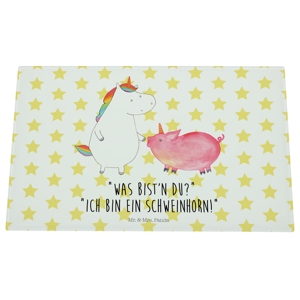 Medium Glas Schneidbrett Einhorn + Schweinhorn Glasschneidebrett, Schneidebrett, Einhorn, Einhörner, Einhorn Deko, Pegasus, Unicorn, Freundschaft, Schweinhorn, Schwein, Freundin, Schweinchen