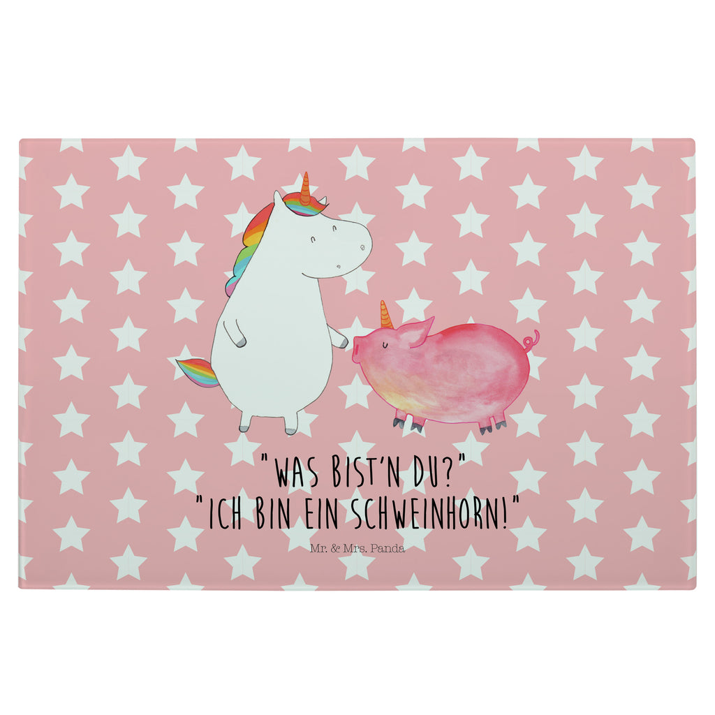 Medium Glas Schneidbrett Einhorn + Schweinhorn Glasschneidebrett, Schneidebrett, Einhorn, Einhörner, Einhorn Deko, Pegasus, Unicorn, Freundschaft, Schweinhorn, Schwein, Freundin, Schweinchen