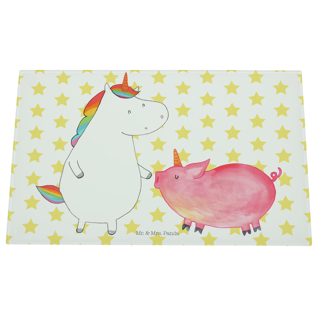 Medium Glas Schneidbrett Einhorn + Schweinhorn Glasschneidebrett, Schneidebrett, Einhorn, Einhörner, Einhorn Deko, Pegasus, Unicorn, Freundschaft, Schweinhorn, Schwein, Freundin, Schweinchen