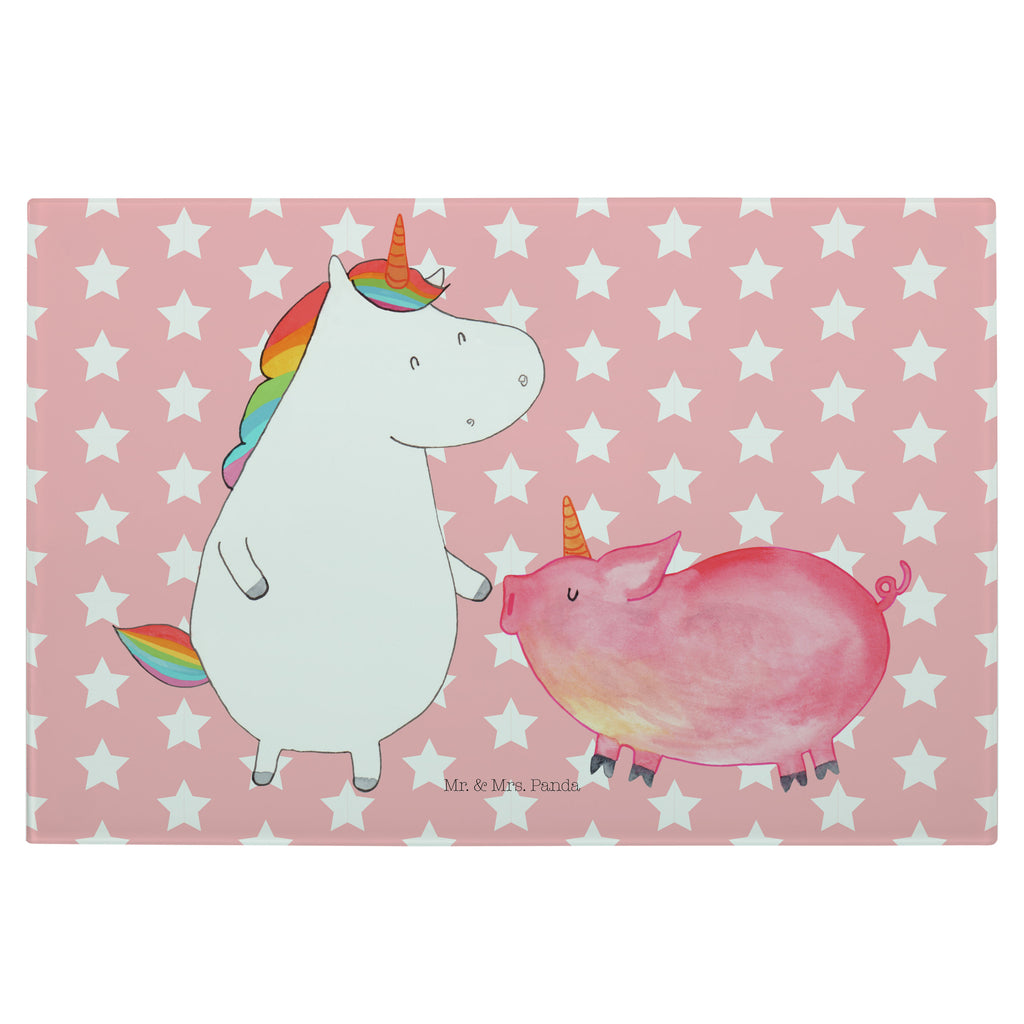 Medium Glas Schneidbrett Einhorn + Schweinhorn Glasschneidebrett, Schneidebrett, Einhorn, Einhörner, Einhorn Deko, Pegasus, Unicorn, Freundschaft, Schweinhorn, Schwein, Freundin, Schweinchen