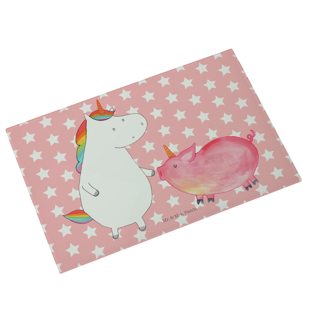 Medium Glas Schneidbrett Einhorn + Schweinhorn Glasschneidebrett, Schneidebrett, Einhorn, Einhörner, Einhorn Deko, Pegasus, Unicorn, Freundschaft, Schweinhorn, Schwein, Freundin, Schweinchen