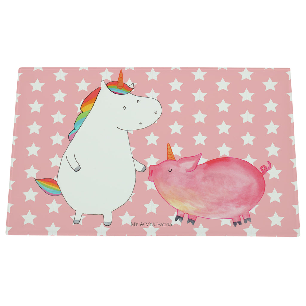 Medium Glas Schneidbrett Einhorn + Schweinhorn Glasschneidebrett, Schneidebrett, Einhorn, Einhörner, Einhorn Deko, Pegasus, Unicorn, Freundschaft, Schweinhorn, Schwein, Freundin, Schweinchen