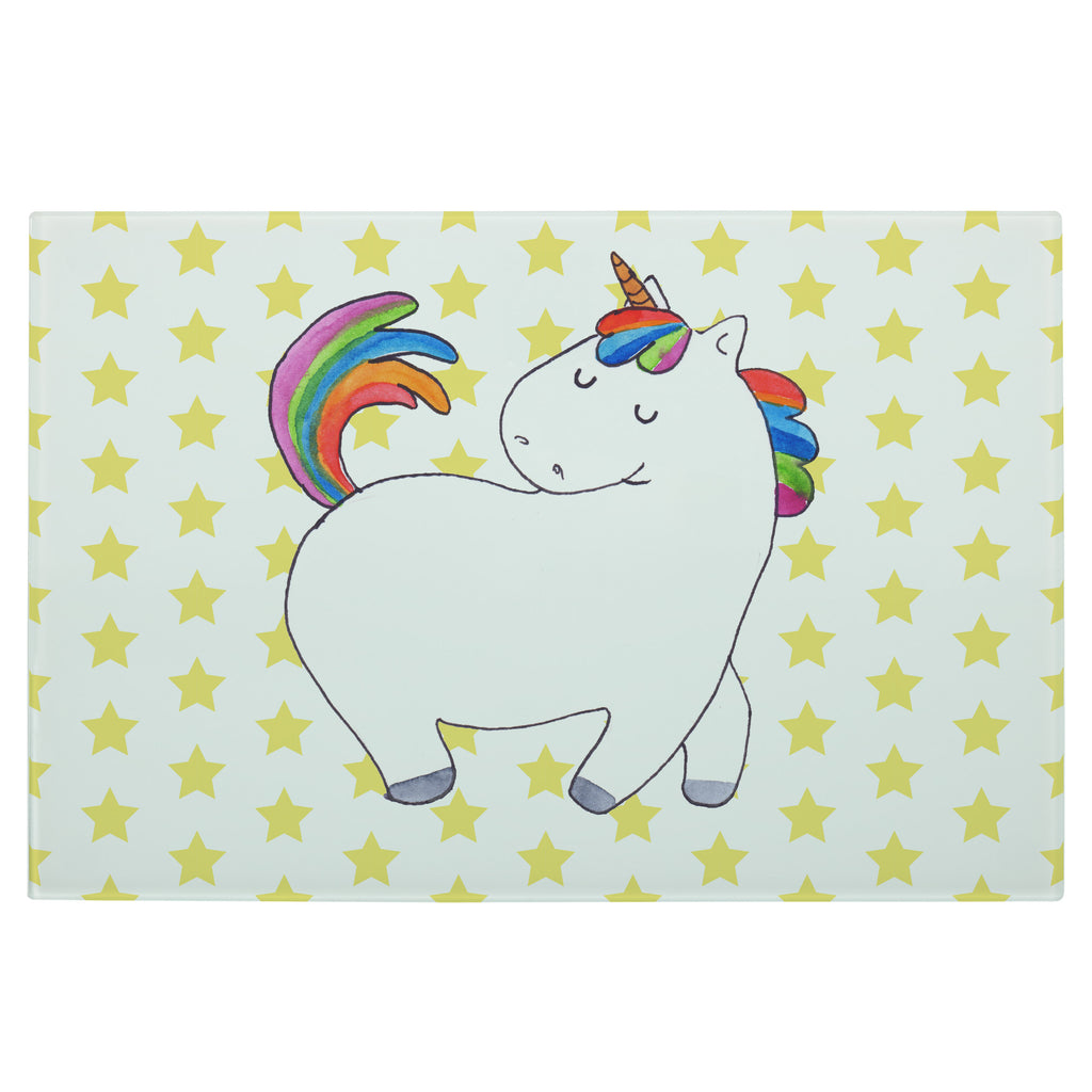 Medium Glas Schneidbrett Einhorn stolzierend Glasschneidebrett, Schneidebrett, Einhorn, Einhörner, Einhorn Deko, Pegasus, Unicorn, stolz, anders, bunt, Pferd, Reiter, Reiten, Freundin, Geschenk