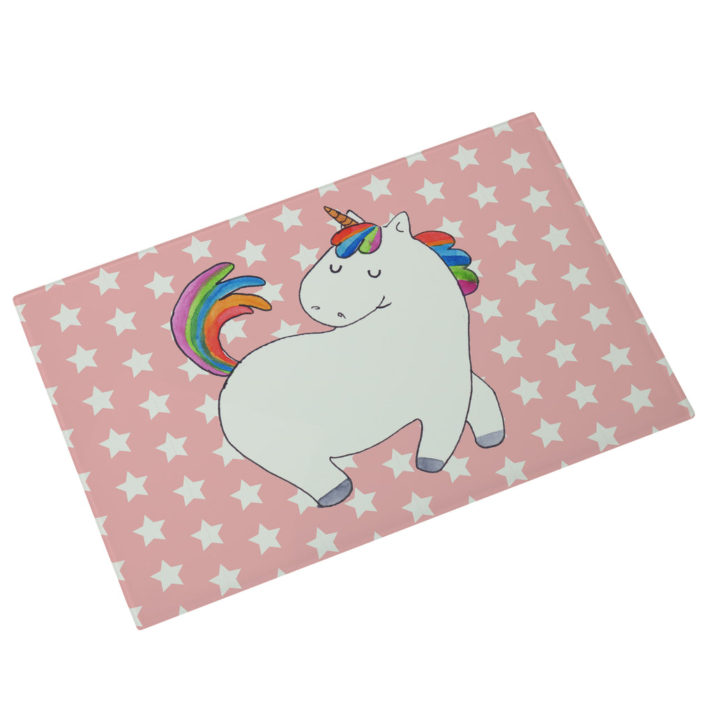 Medium Glas Schneidbrett Einhorn stolzierend Glasschneidebrett, Schneidebrett, Einhorn, Einhörner, Einhorn Deko, Pegasus, Unicorn, stolz, anders, bunt, Pferd, Reiter, Reiten, Freundin, Geschenk