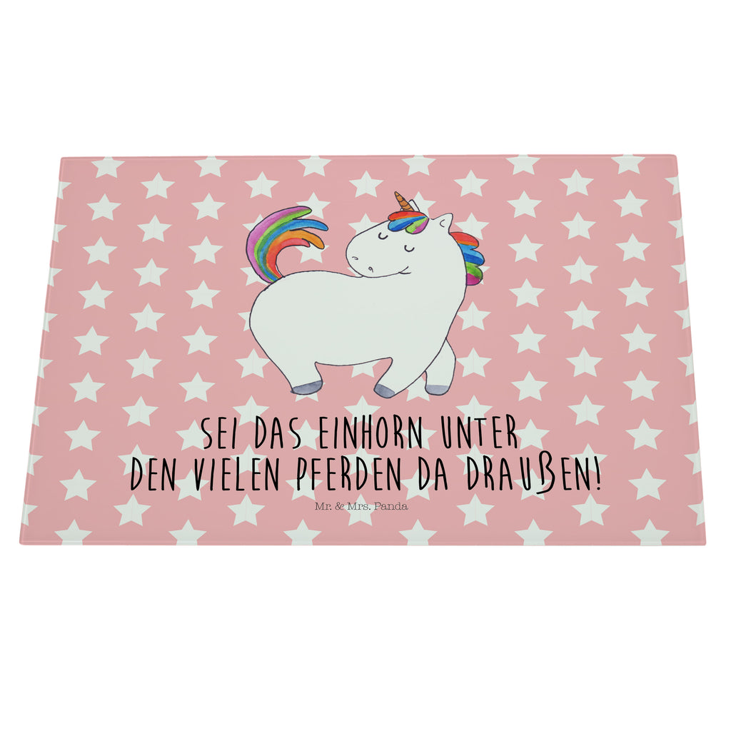 XL Glas Schneidbrett Einhorn stolzierend Glasschneidebrett, Schneidebrett, Frühstücksbrett, Küche, Einhorn, Einhörner, Einhorn Deko, Pegasus, Unicorn, stolz, anders, bunt, Pferd, Reiter, Reiten, Freundin, Geschenk