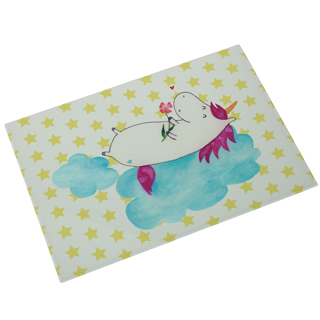 XL Glas Schneidbrett Einhorn verliebt auf Wolke Glasschneidebrett, Schneidebrett, Frühstücksbrett, Küche, Einhorn, Einhörner, Einhorn Deko, Pegasus, Unicorn, verliebt, Liebe, Liebesbeweis, Freundin, Wolke