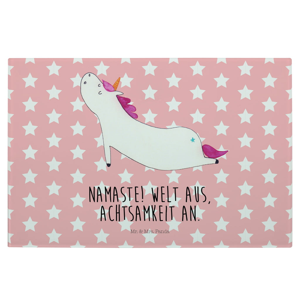Medium Glas Schneidbrett Einhorn Yoga Glasschneidebrett, Schneidebrett, Einhorn, Einhörner, Einhorn Deko, Pegasus, Unicorn, Yoga, Namaste, Achtsamkeit, Entspannung, Joga, Yogamatte, Sport, lustig, witzig, süß