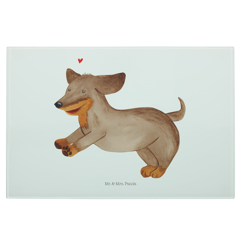 Medium Glas Schneidbrett Hund Dackel fröhlich Glasschneidebrett, Schneidebrett, Hund, Hundemotiv, Haustier, Hunderasse, Tierliebhaber, Hundebesitzer, Sprüche, Hunde, Dackel, Dachshund, happy dog