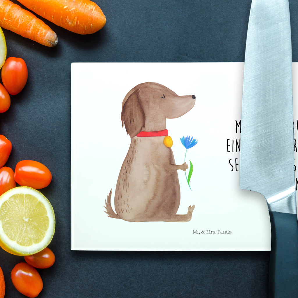 Medium Glas Schneidbrett Hund Blume Glasschneidebrett, Schneidebrett, Hund, Hundemotiv, Haustier, Hunderasse, Tierliebhaber, Hundebesitzer, Sprüche, Hunde, Frauchen, Hundeliebe