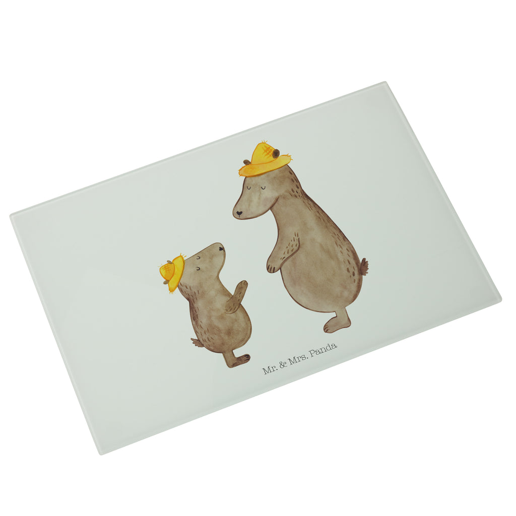Medium Glas Schneidbrett Bären mit Hut Glasschneidebrett, Schneidebrett, Familie, Vatertag, Muttertag, Bruder, Schwester, Mama, Papa, Oma, Opa, Bär, Bären, Vater, Papi, Paps, Dad, Daddy, Lieblingsmensch, Sohn, Söhne, Kind, Kinder, Vater-Sohn, Family, Vorbild