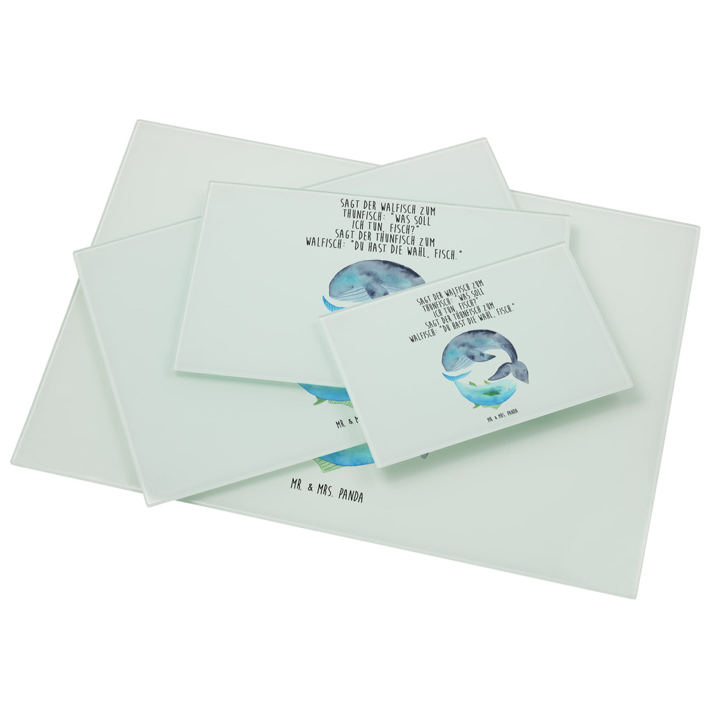 Medium Glas Schneidbrett Walfisch & Thunfisch Glasschneidebrett, Schneidebrett, Tiermotive, Gute Laune, lustige Sprüche, Tiere, Wal, Wahl, Tunfisch, Wortwitz lustig, Spruch lustig, Flachwitz, Witz, Spruch des Tages, Flachwitz Geschenk