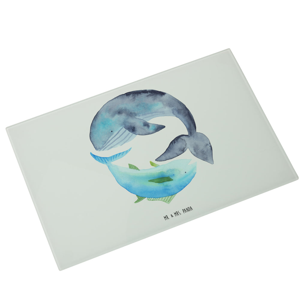 Medium Glas Schneidbrett Walfisch & Thunfisch Glasschneidebrett, Schneidebrett, Tiermotive, Gute Laune, lustige Sprüche, Tiere, Wal, Wahl, Tunfisch, Wortwitz lustig, Spruch lustig, Flachwitz, Witz, Spruch des Tages, Flachwitz Geschenk