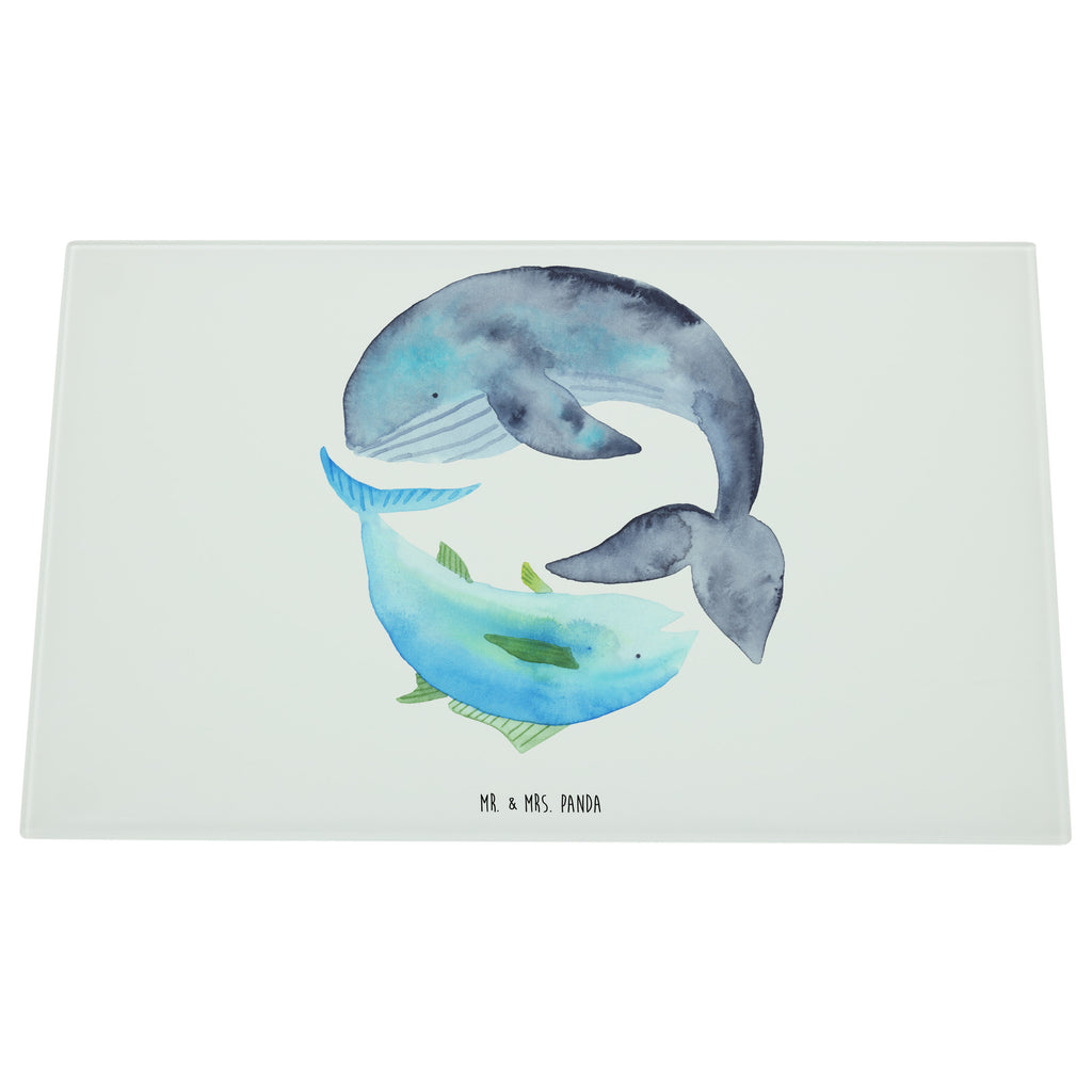 Medium Glas Schneidbrett Walfisch & Thunfisch Glasschneidebrett, Schneidebrett, Tiermotive, Gute Laune, lustige Sprüche, Tiere, Wal, Wahl, Tunfisch, Wortwitz lustig, Spruch lustig, Flachwitz, Witz, Spruch des Tages, Flachwitz Geschenk
