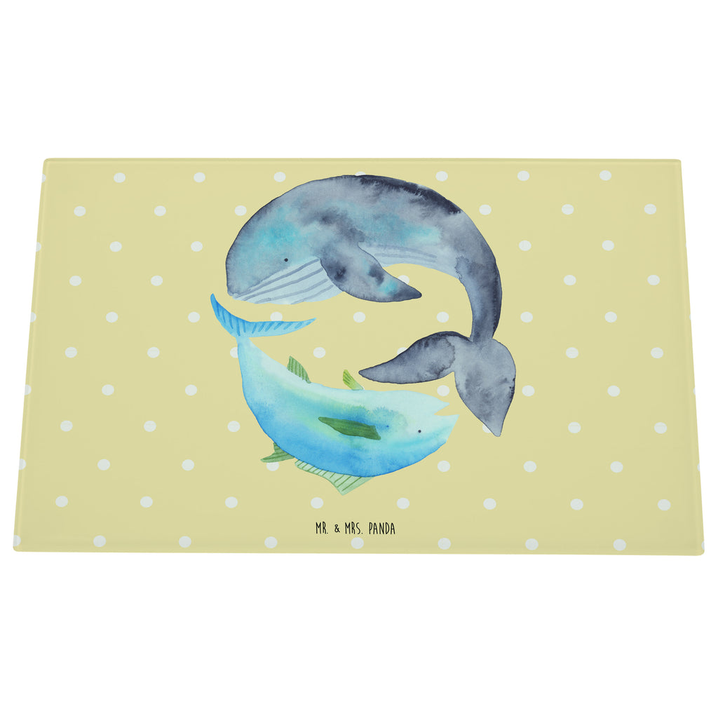 Medium Glas Schneidbrett Walfisch & Thunfisch Glasschneidebrett, Schneidebrett, Tiermotive, Gute Laune, lustige Sprüche, Tiere, Wal, Wahl, Tunfisch, Wortwitz lustig, Spruch lustig, Flachwitz, Witz, Spruch des Tages, Flachwitz Geschenk
