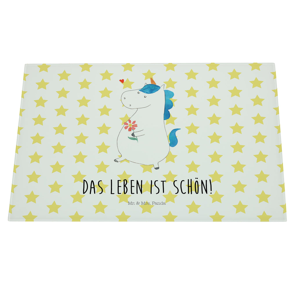 XL Glas Schneidbrett Einhorn Spaziergang Glasschneidebrett, Schneidebrett, Frühstücksbrett, Küche, Einhorn, Einhörner, Einhorn Deko, Pegasus, Unicorn, Glitzer, Blumen, Spaziergang, Motivation, Gute Laune, Freude, Freundin, Mutter, Schwester
