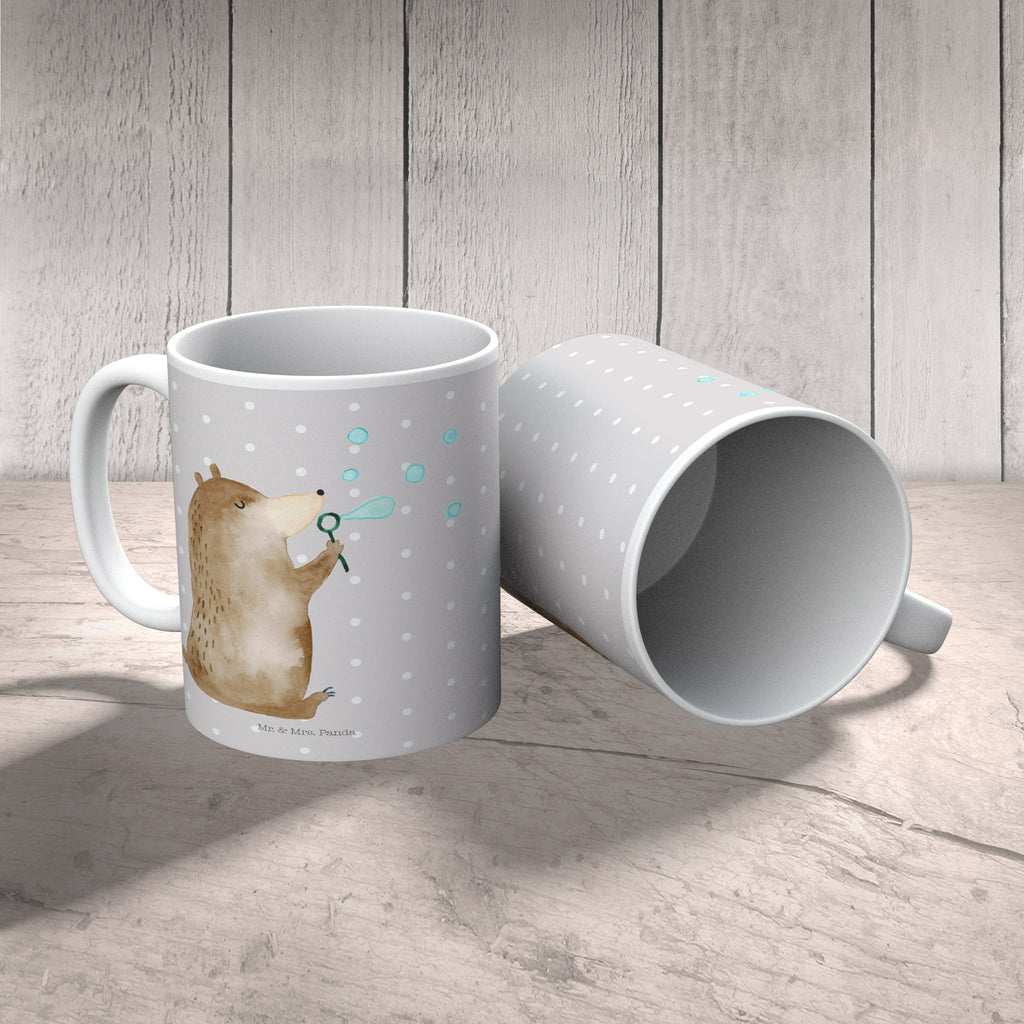 Kindertasse Bär Seifenblasen Kunststoff Tasse, Kindergarten, Tasse, Trinkbecher, Camping Becher, Kaffeetasse, Kunststoffbecher, Kindergartenbecher, Outdoorgeschirr, Kunststoffgeschirr, Reisebecher, Reisetasse, Kinderbecher, Bär, Teddy, Teddybär, Seifenblasen Bär Lustig Sein Glücklich Traurig Happy
