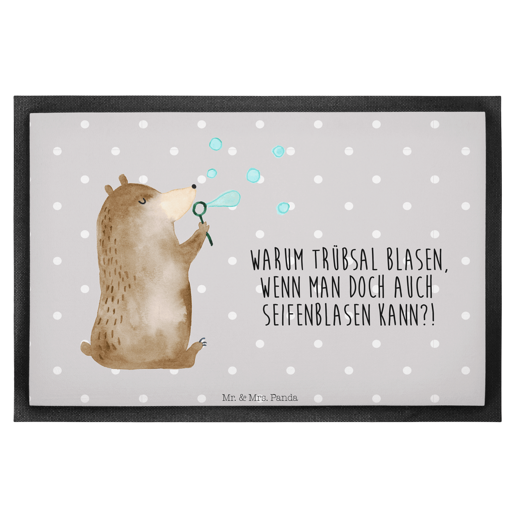 Fußmatte Bär Seifenblasen Seifenblasen Bär Lustig Sein Glücklich Traurig Happy Türvorleger, Schmutzmatte, Fußabtreter, Matte, Schmutzfänger, Fußabstreifer, Schmutzfangmatte, Türmatte, Motivfußmatte,  Haustürmatte, Vorleger  Bär, Teddy, Teddybär
